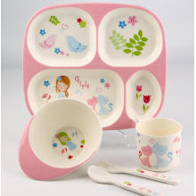 (BC-MK1002) Fashinable Design réutilisable Melamine Kids Cute Dinner Set